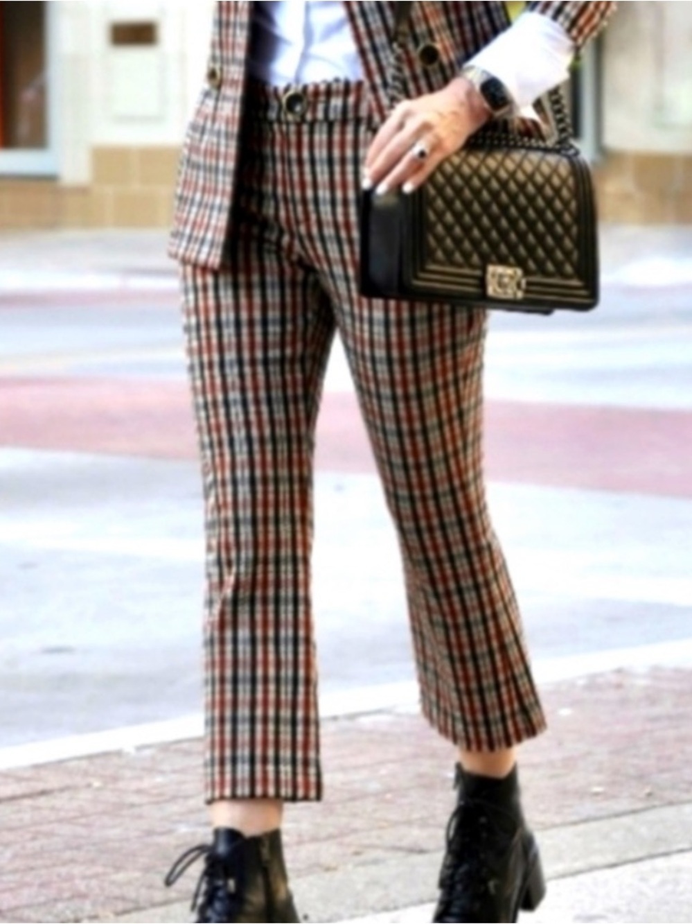 CAbi 4131 Jazzy Plaid Kick Flare Pants